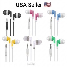 3.5mm In-ear Earbuds Headphones - Wired AUX Jack Earphone Stereo Great for Kids 