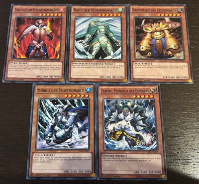 Yu-Gi-Oh! Monarchen Set Möbius Zaborg Thestalos Raiza Grandmarg Common S34