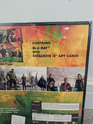Thor Ragnarok Big Sleeve EditionBlu Ray, DVD & 12" Art Cards New Sealed - Picture 4 of 5