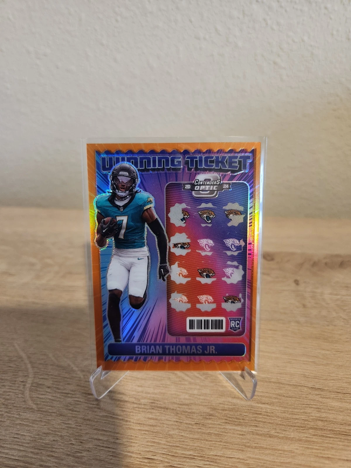 Brian Thomas Panini Contenders Optic Winning Tickets #WTBTJ Orange