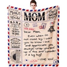 Letter to My Mom Blanket, Mothers Day Blanket for Mom 60"x50", Mother's Day G...