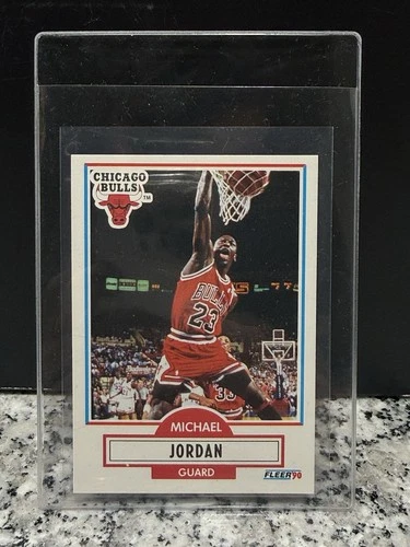 1990-91 Fleer - Michael Jordan #26 Black Line Above Biographical Information