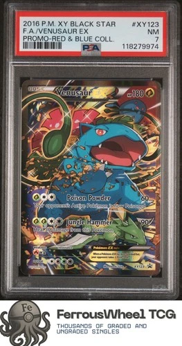 Fa/Venusaur Ex #XY123 - 2016 Pokemon Xy Black Star Promo - PSA 7