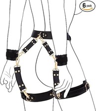 UTIMI Sex Bondage BDSM Kit Restraints 6PCS Sets Black