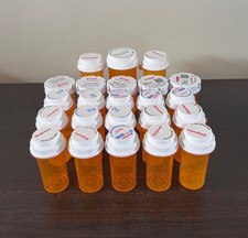 Lot Of 23 Empty Plastic Pill RX Bottles Medicine Crafting Fishing Storage Hobby