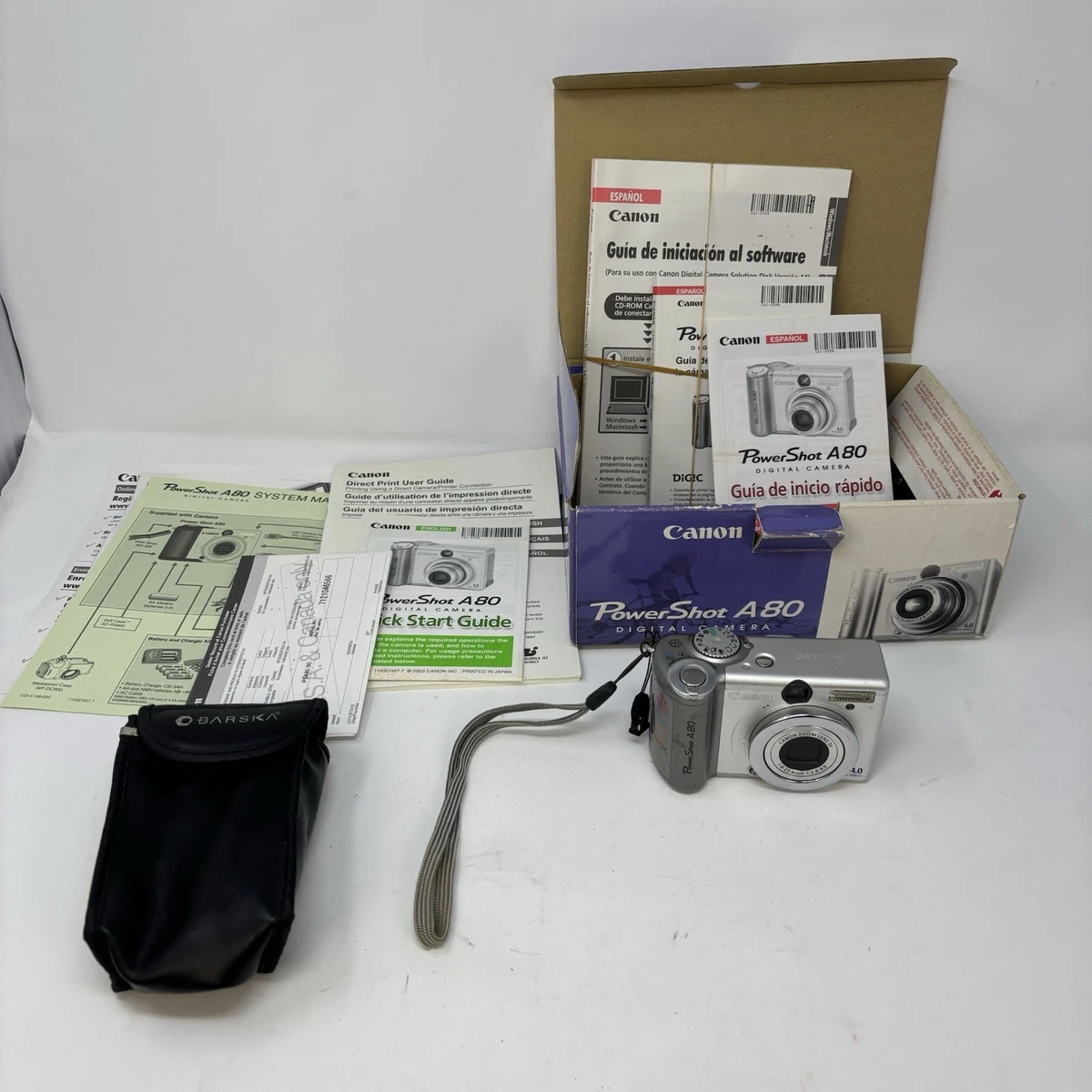Canon PowerShot A80 PowerShot Digital Cameras 3-4.9 MP Maximum