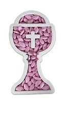 Calice Comunione Porta confetti Polistirolo Centro Tavola 35x19x5cm Allestimento