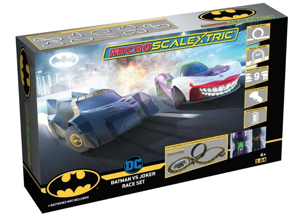 1/64 Scalextric G1155 Rennbahn Batman vs Joker 4,08m Looping Batteriebetrieben - Bild 2 von 4
