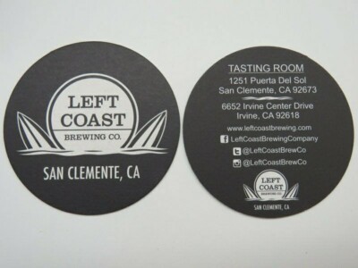 Beer Brewery Collectible Coaster ~ LEFT COAST BREWING Co ~ San Clemente, CALIF.