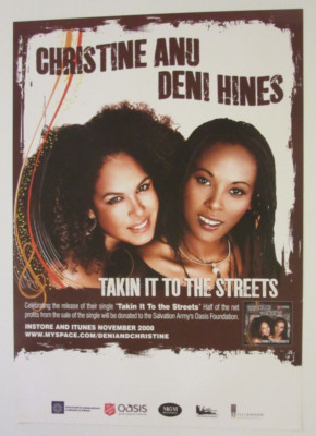 CHRISTINE ANU / DENI HINES 2008 ORIGINAL PROMO POSTER