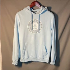 Levelwear Light Blue Hoodie with Logo. Size L/G