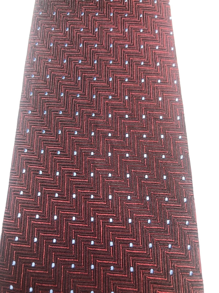 CORBATA CREMIEUX HOMBRE BORGOÑA CON GRIS 4 X 60 Foto 3 de 4