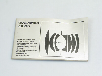 Rolleiflex Schärfentiefetabelle für Rolleiflex SL 35 - gebraucht