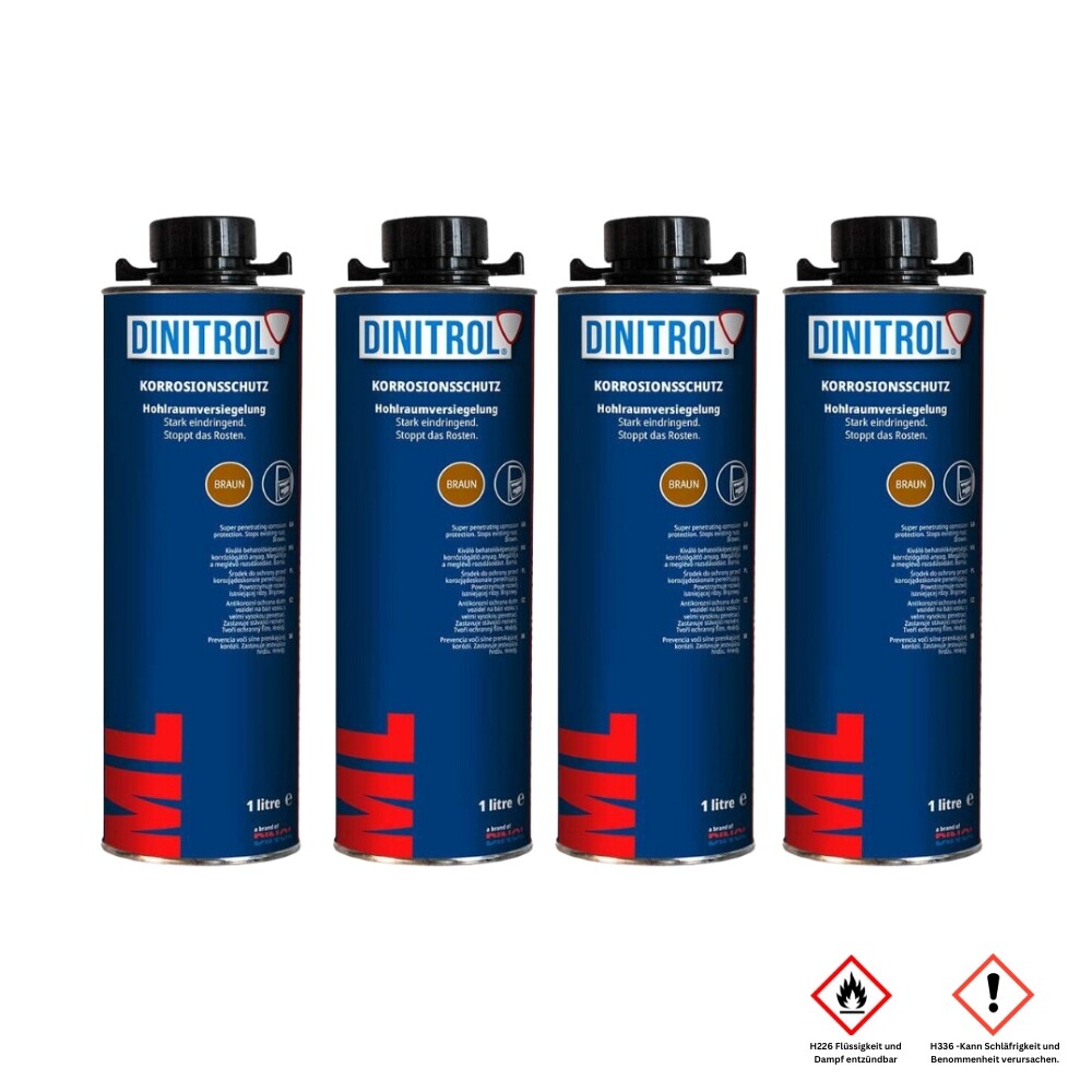 4 unidades anticorrosivo Dinitrol ML universal 1 litro