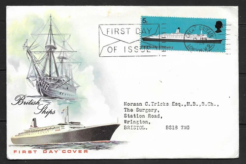 GB: 1969 - British Ships First day Cover. London Cancel