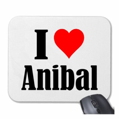 MOUSEPAD Mauspad I Love Anibal Ich Liebe Anibal