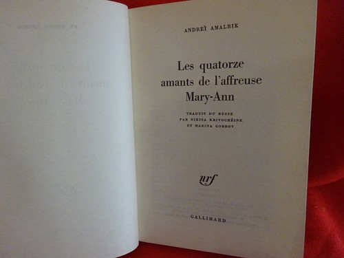 AMALRIK (Andreï) - Les Quatorze amants de l'affreuse Mary-Ann. - Picture 2 of 8