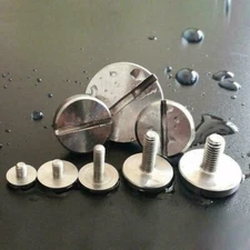 10pcs M5*10 304 STAINLESS STEEL MACHINE SCREWS SLOTTED LARGE HEAD BOLTS