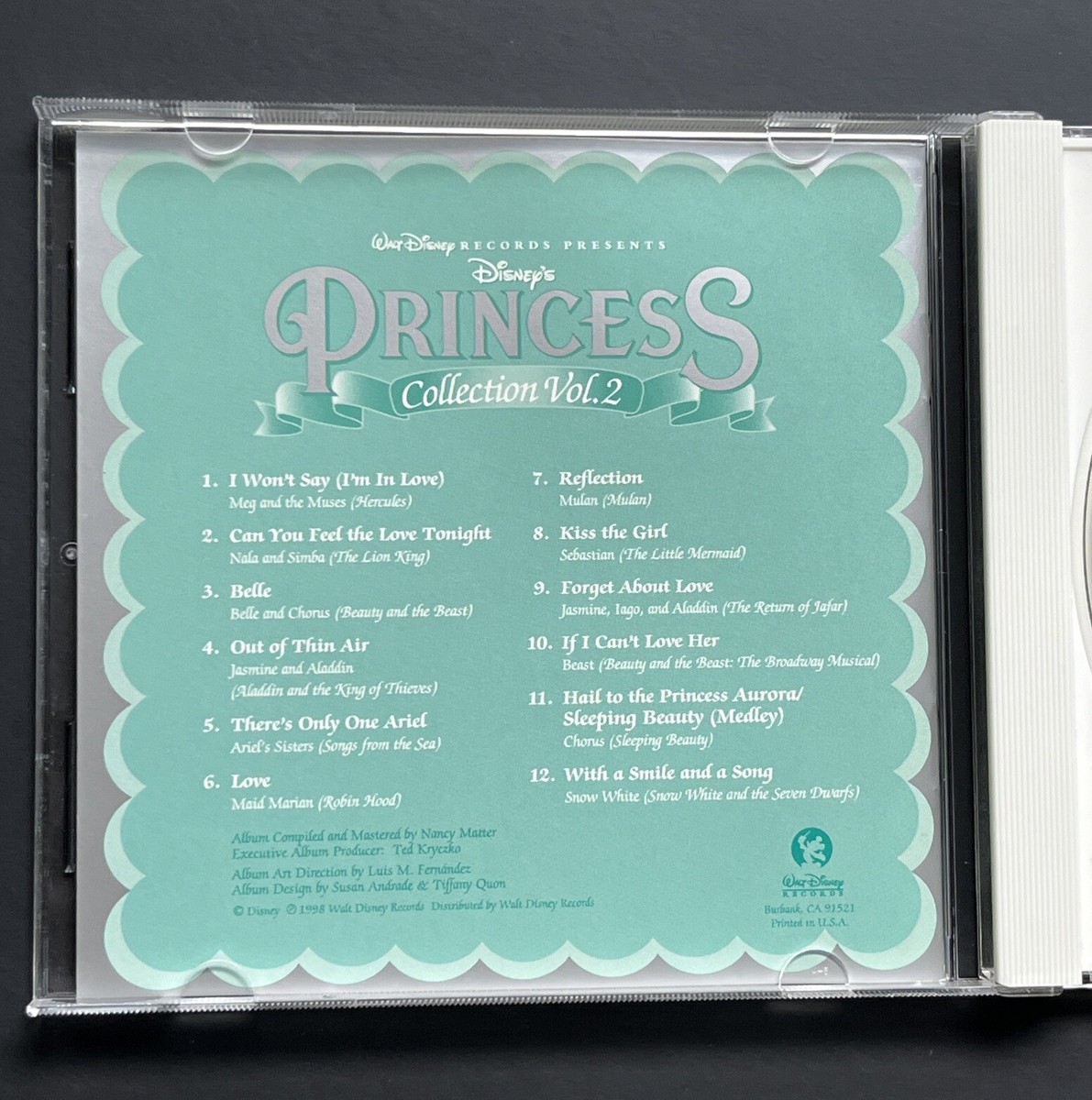 Disney's Princess Collection Vol. 2 (CD, 1998) Walt Disney Disney's Princess Collection Vol. 2 (CD, 1998) Walt Disney