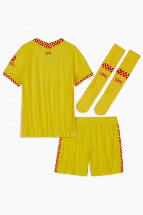 Nike Liverpool ジャージXXL グレー/イエロー NWT NIKE 2021-22 Liverpool LITTLE KIDS Sz LARGE 3rd Mini Kit