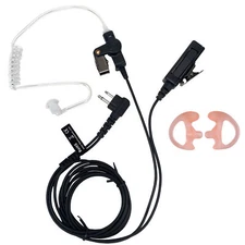 Acoustic Tube Earpiece Earmolds Eartips Combo for Motorola Walkie Talkie Radio