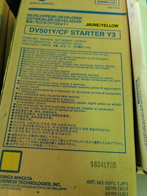 DV501K/CF Y3 Yellow Developer Konica Minolta Original