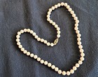 NICE 14K FIC YELLOW GOLD 6.1MM AKOYA SALTWATER WHITE PEARL STRAND NECKLACE-17.7" — photo 2