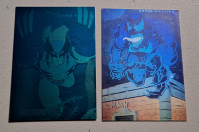 1992 IMPEL MARVEL UNIVERSE SERIES 3 2 HOLOGRAM CHASE CARDs Venom + Wolverine