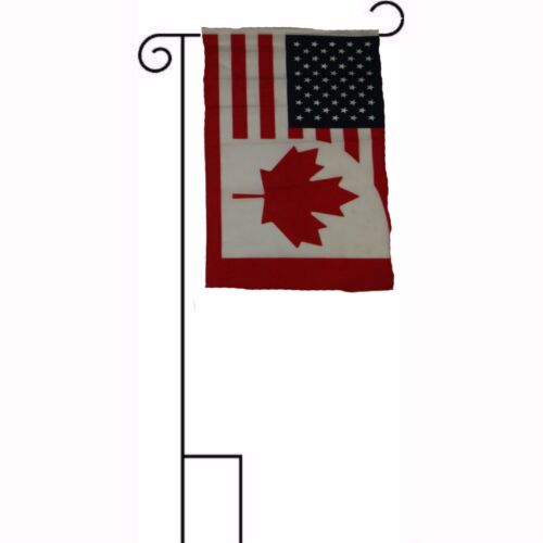 12x18 12"x18" États-Unis USA/Canada manches canadiennes avec drapeau support de jardin - Photo 1 sur 1