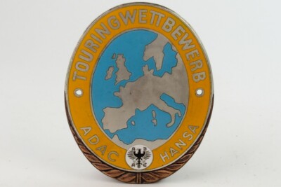 alte Emaille Auto Plakette ADAC HANSA - Touringwettbewerb 