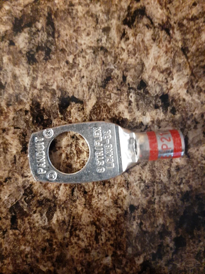 Panduit LCAX8-38-L  Flex Lugs; # 8 AWG; One Hole 3/8" STR QTY-50ea - Image 2 of 4