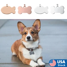 PET ID TAG CUSTOM ENGRAVED PERSONALIZED DOG CAT NAME TAGS DOUBLE SIDE