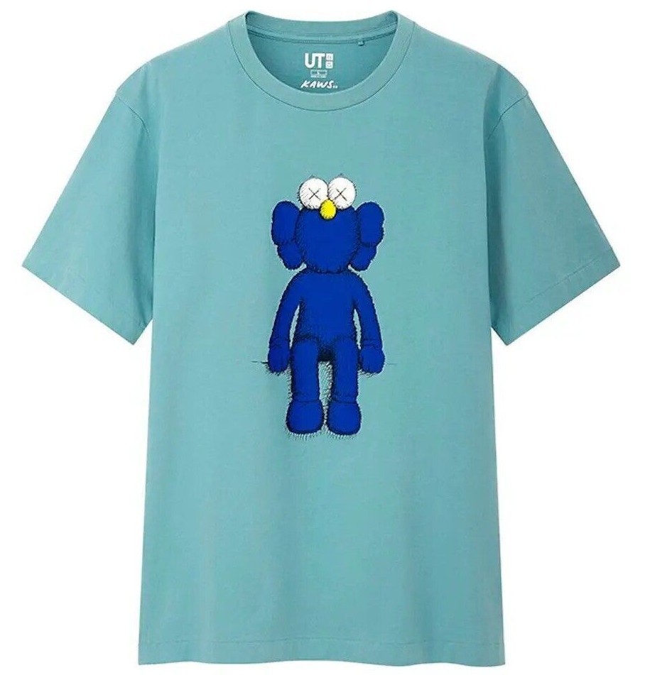 KAWS x UNIQLO, Kaws T Shirt, Blue BFF Tee, New with Tag