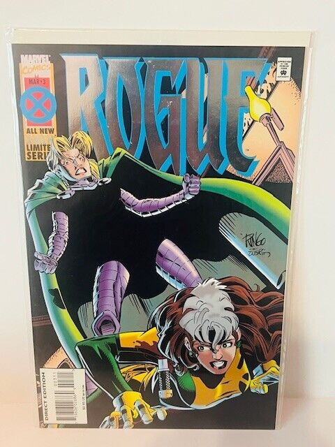 Rogue X-Men #3 Comic Book Marvel Super Heroes Vtg 1995 Deluxe Ringo March BC5