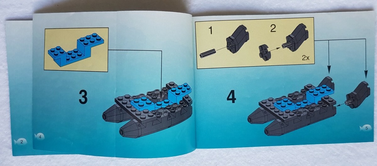 Lego 6135 System Aquazone Shark Instruction Manual Leaflet only | eBay