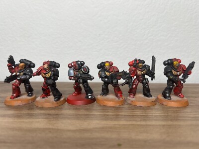 Warhammer 40k Space Marines Blood Angels Death Company Intercessors x6