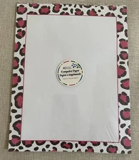 Vintage Lot of 2 8.5 x 11 designed computer printer paper