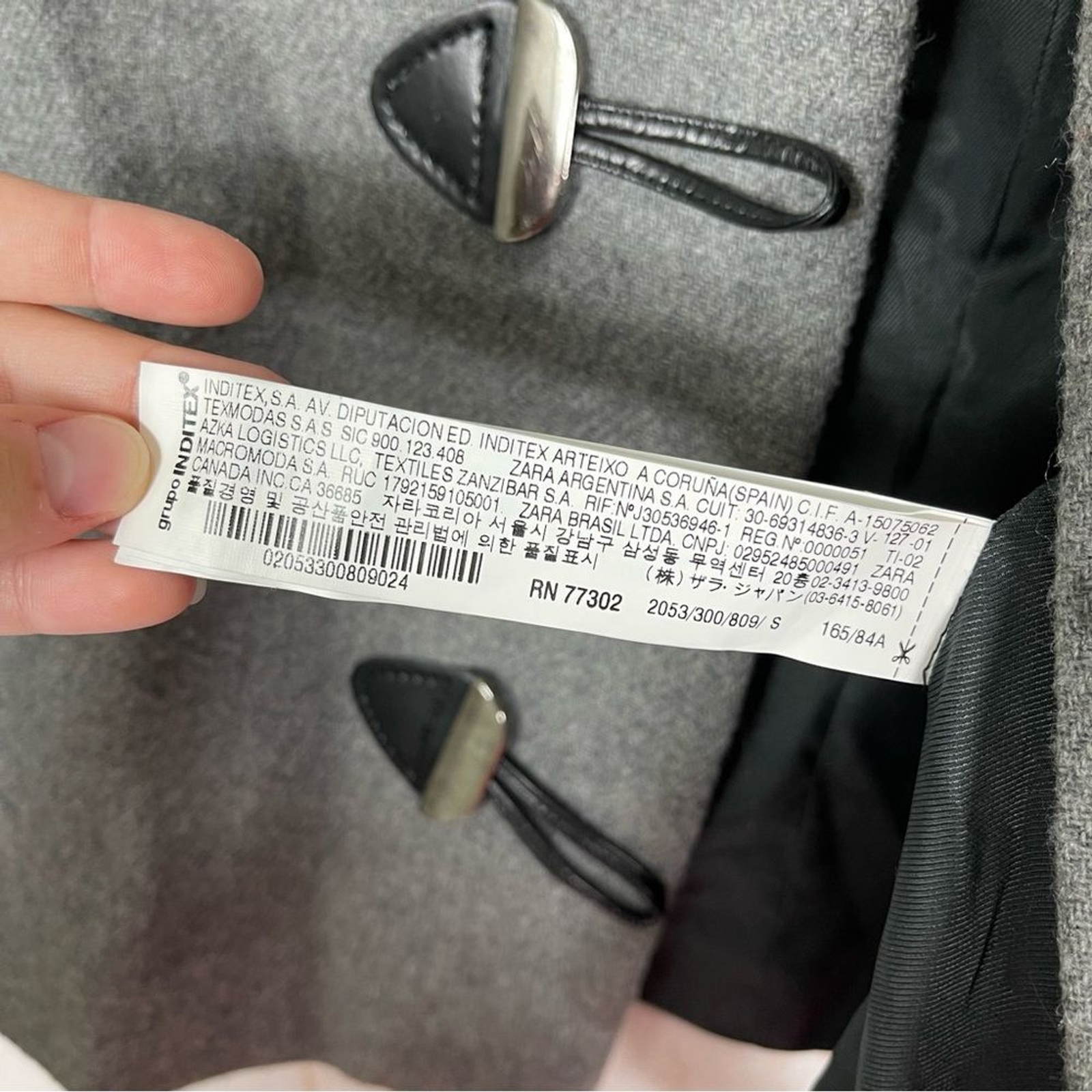 Zara Basic Grey Fall Winter Coat - image 5