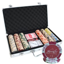 300pcs MONTE CARLO MILLIONS POKER CHIPS SET BY MRC POKER