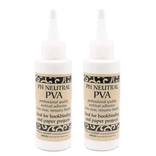 2 Pack White PVA Adhesive Fast Setting Glue for Bookbinding Arts and Crafts
