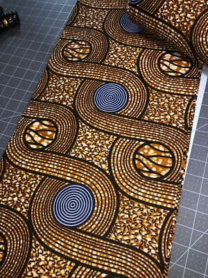 Brown Ankara by the yard | %100 Woven Cotton
