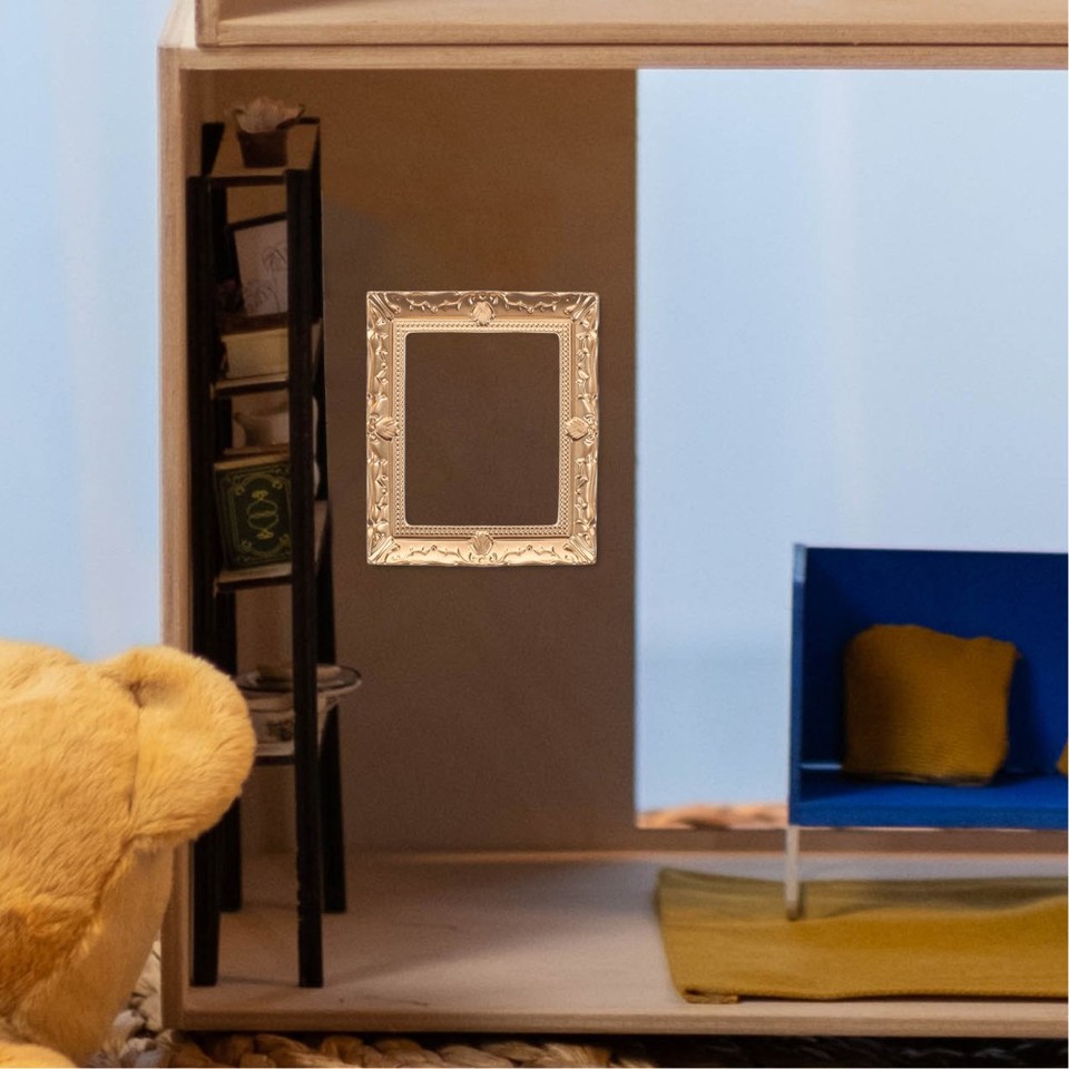 5 Pcs Dollhouse Empty Picture Frames Tiny Photo Baroque Rectangle | eBay