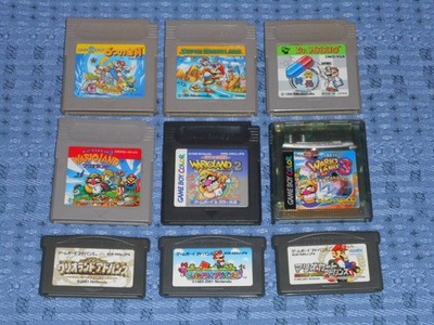 Lot of 9 Game Boy GB GBC GBA Games Super Mario Wario Land Mario Kart Advance