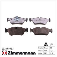 Zimmermann BremsbelÄGe Bremsbelagsatz Vorne FüR BMW 3ER E36 E46 Z3 Z4 E85