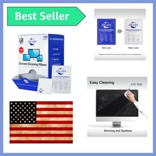 Screen Wipes for Electronics, 120 Count 6"x6" Pre-Moistened Screen Cleaner fo...