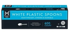 Member's Mark Heavyweight White Plastic Spoons, 600 ct.