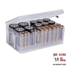 Dial Industries Battery Storage Organizer Case 12 AAA, 12 AA, 6 C, 4 D