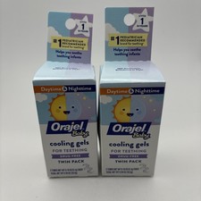 Lot Of 2-Orajel Baby Daytime  Nighttime Cooling Gels for Teething.Exp 04/26