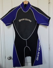 Body Glove Vintage Y2K Shorty Wetsuit Springsuit Black Purple Neoprene Size M