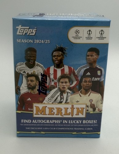 2024-25 Topps UEFA Club Competitions Merlin Soccer Value Box - Sports Sealed